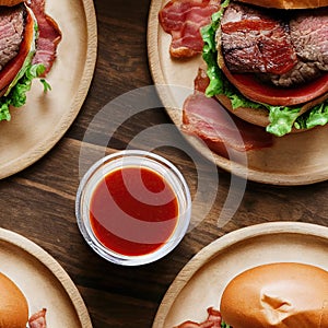 hamburger seamless texture background