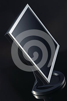 Flat LCD television isolated