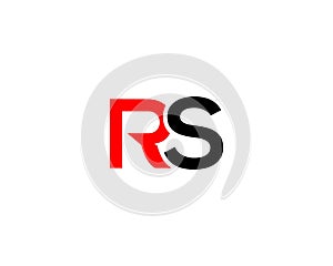 Flat Letter Design RS Logo