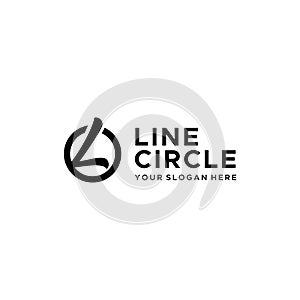 flat letter mark initial L line art Logo design