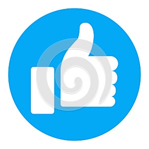 Thumb up symbol, finger up icon