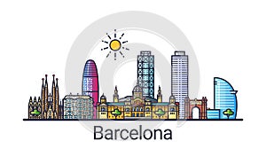 Flat line Barcelona banner