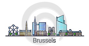 Flat line Brussels banner