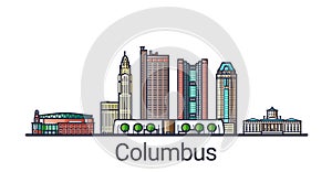 Flat line Columbus banner