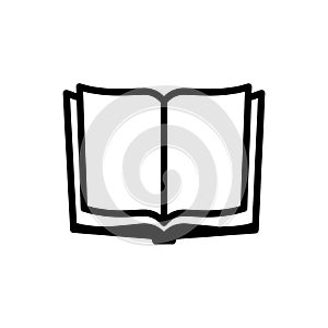 Flat Line design graphic image concept of open book icon on white background