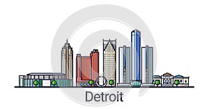 Flat line Detroit banner