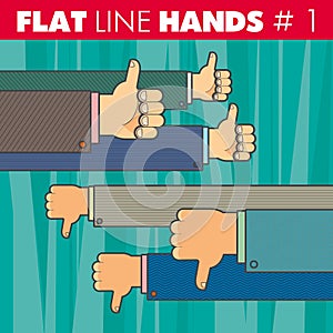 Flat line hands 1