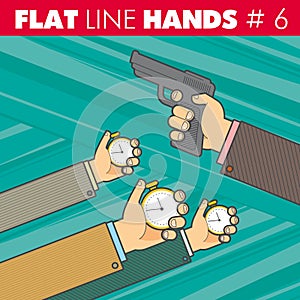 Flat line hands 6