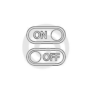 Flat line icon On and Off Toggle switch button vector
