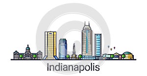 Flat line Indianapolis banner