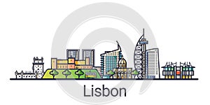Flat line Lisbon banner
