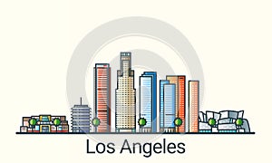 Flat line Los Angeles banner