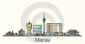 Flat line Macau banner