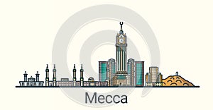 Flat line Mecca banner