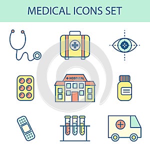 Flat Line Medical Icon