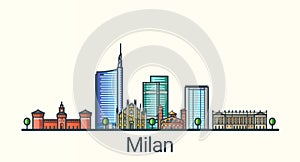 Flat line Milan banner