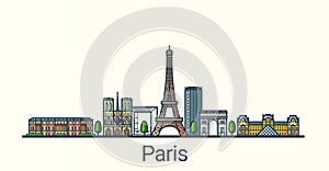 Flat line Paris banner