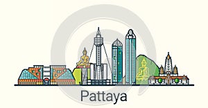 Flat line Pattaya banner