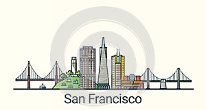 Flat line San Francisco banner