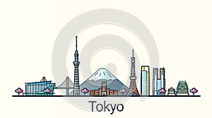 Flat line Tokyo banner