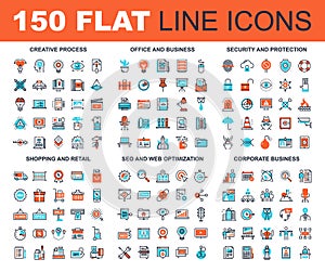 Flat Line Web Icons