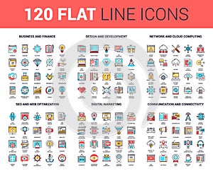 Flat Line Web Icons