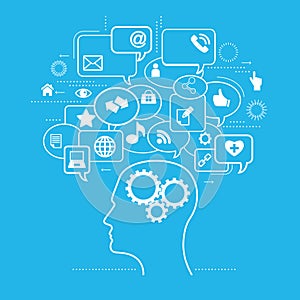 Flat linear Infographic Education