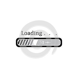Flat loading bar website template buffering waiting indicator icons