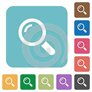Flat magnifier icons