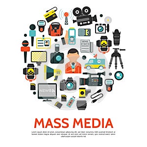 Flat Mass Media Round Concept