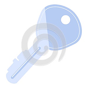 Flat Metal Waste Door Lock Key Icon