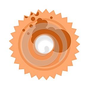 Flat Metal Waste Rusty Saw Blade Icon