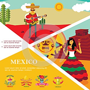 Flat Mexico Colorful Template