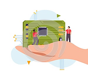 Flat Microchip Concept