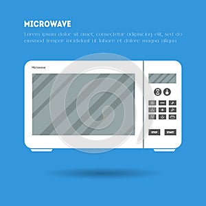 Flat microwave icon illustration