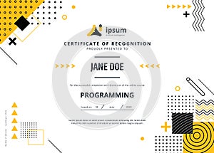 Flat modern certificate of recognition