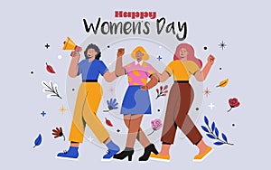 Flat Modern design Illustration of Womens day 3