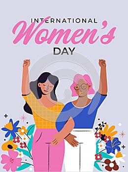 Flat Modern design Illustration of Womens day 9