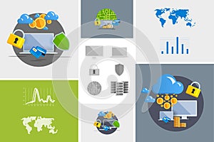 Flat modern design vector illustration and icon