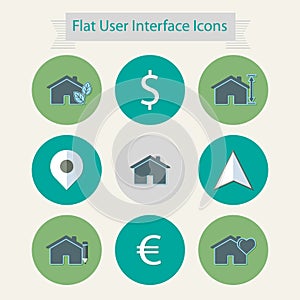 Flat modern icons for user interface 3