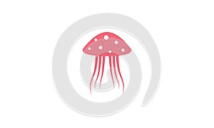 Flat modern jellyfish logo symbol vector icon illustration graphic design photo