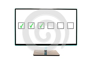 Flat Monitor Screen Flashing Check Boxes