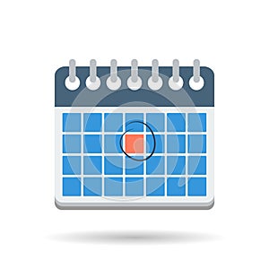 Flat month calendar icon