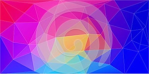 Flat multicolor triangle geometric wallpaper. Vector background