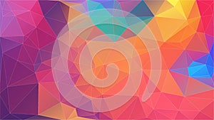 Flat multicolor triangle geometric wallpaper