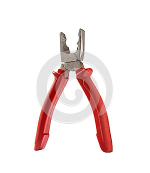 Flat-nose pliers on white background