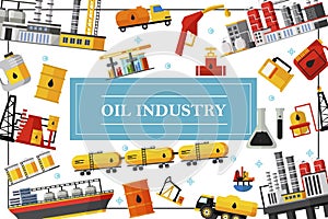 Flat Oil Industry Template