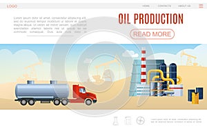 Flat Oil Industry Web Page Template