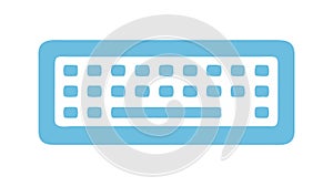 Flat Outline Keyboard Icon Vector Computer Input, vector design Generative AI