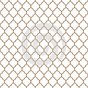 Flat outline moroccan seamless pattern vector